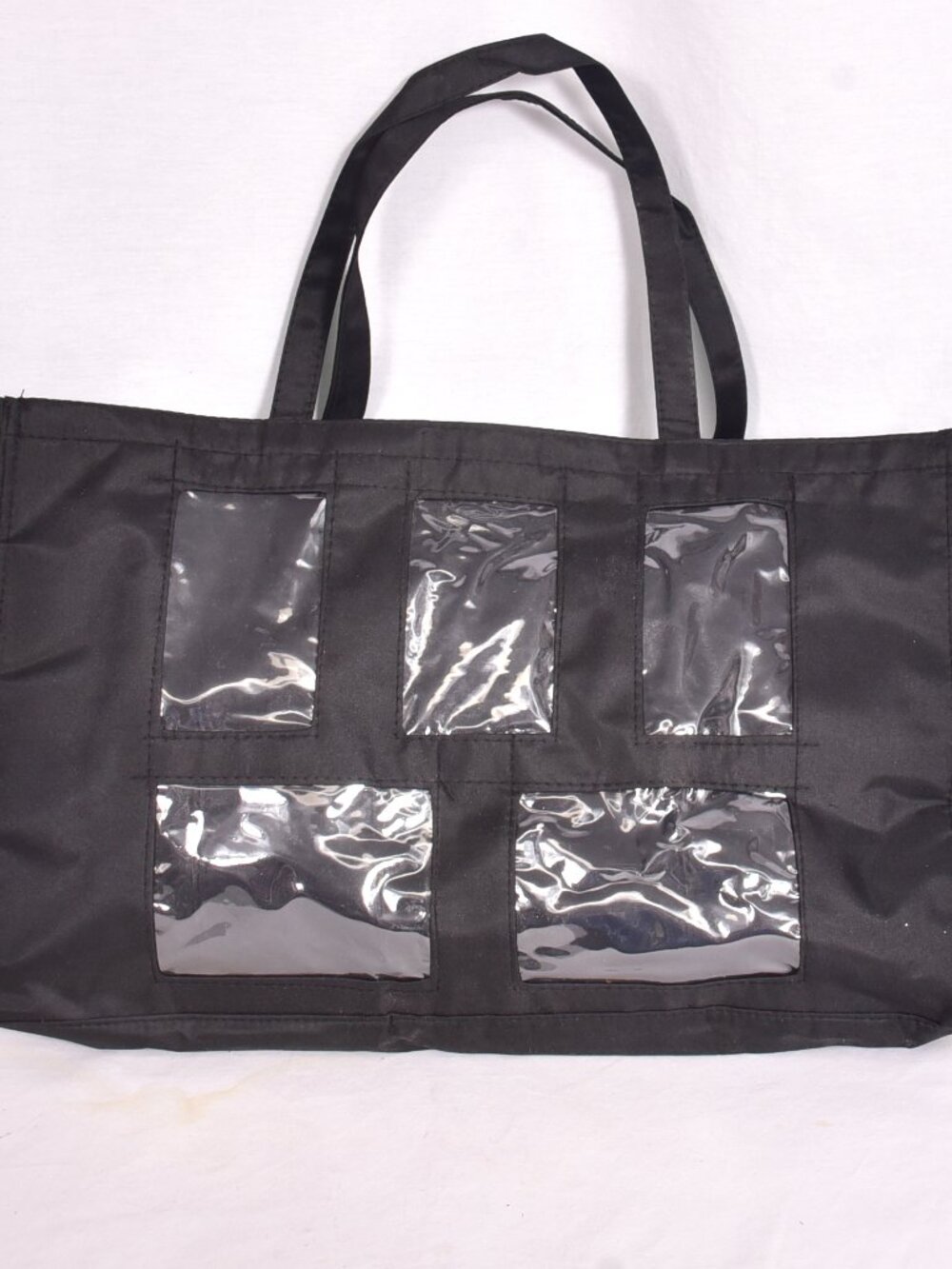 Black Photo Tote Bag 11x18 Holds 5 Photos